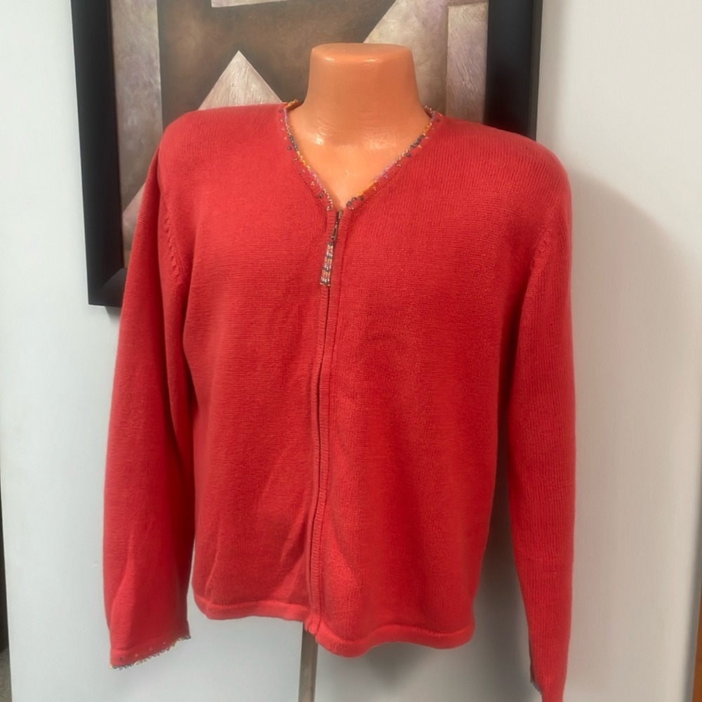Christopher & Banks Large Beaded Sweater